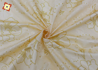 Colchón de poliéster tejido 100 que acolcha el modelo impreso plateado oro hecho punto de la deformación