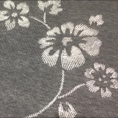 Tela 100% del colchón del telar jacquar del gris 240gsm del poliéster para los muebles caseros