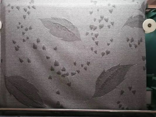 Tela 100% del colchón del telar jacquar del gris 240gsm del poliéster para los muebles caseros