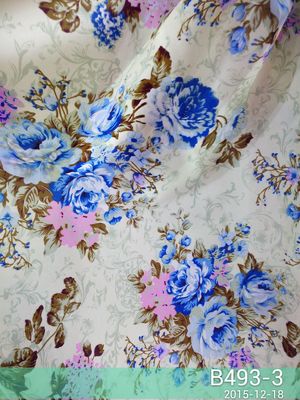 Tela impresa tejida 40gsm resistente de la arruga con floral impresa