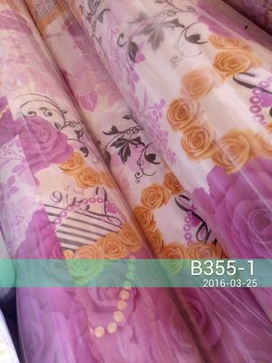 Tela impresa tejida 40gsm resistente de la arruga con floral impresa