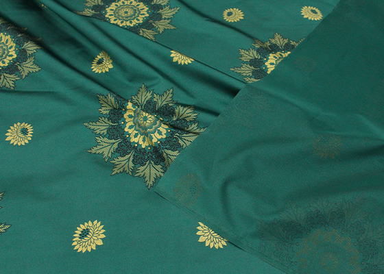 Royal pattern warp knitted printed gold powder mattress cloth polyester Pengji fabric