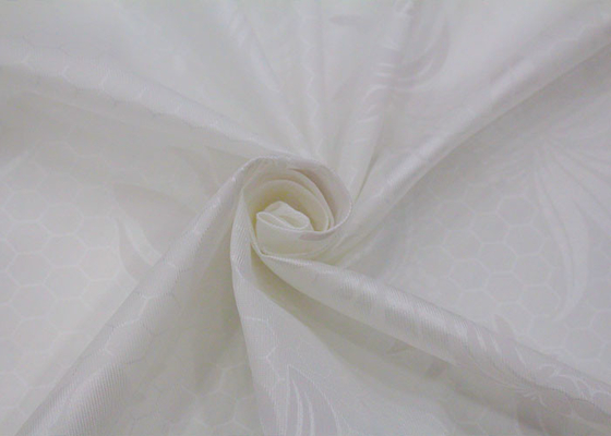 Modelo de flores bajo blanco al por mayor que imprime la tela de la pongis del poliéster del punto para el protector del colchón