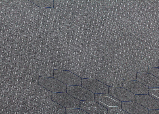 tela de lino de Gray Polyester Knitted Jacquard Protective de la tela del colchón que acolcha 260gsm