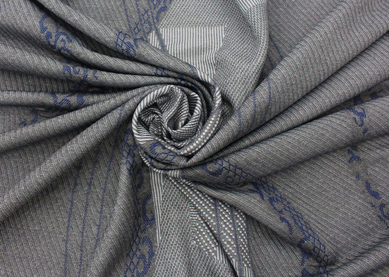 tela de lino de Gray Polyester Knitted Jacquard Protective de la tela del colchón que acolcha 260gsm