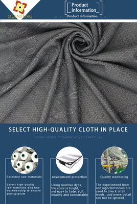 tela de lino de Gray Polyester Knitted Jacquard Protective de la tela del colchón que acolcha 260gsm