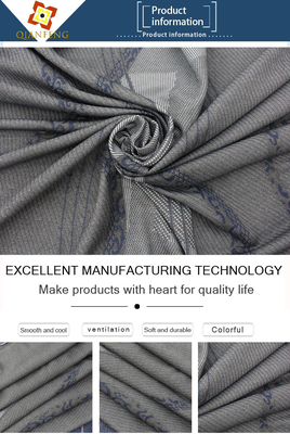 tela de lino de Gray Polyester Knitted Jacquard Protective de la tela del colchón que acolcha 260gsm
