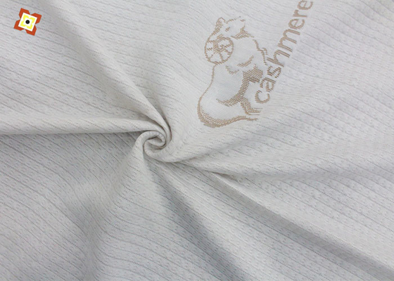 Del tipo hecho punto blanco punto de la pongis de la tela del colchón del telar jacquar que acolcha de la materia textil