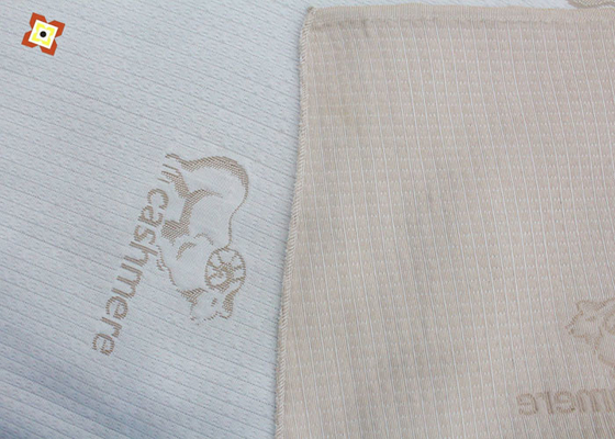 Del tipo hecho punto blanco punto de la pongis de la tela del colchón del telar jacquar que acolcha de la materia textil
