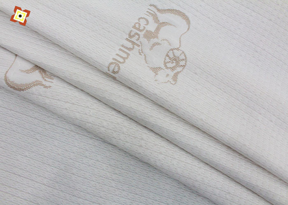 Del tipo hecho punto blanco punto de la pongis de la tela del colchón del telar jacquar que acolcha de la materia textil