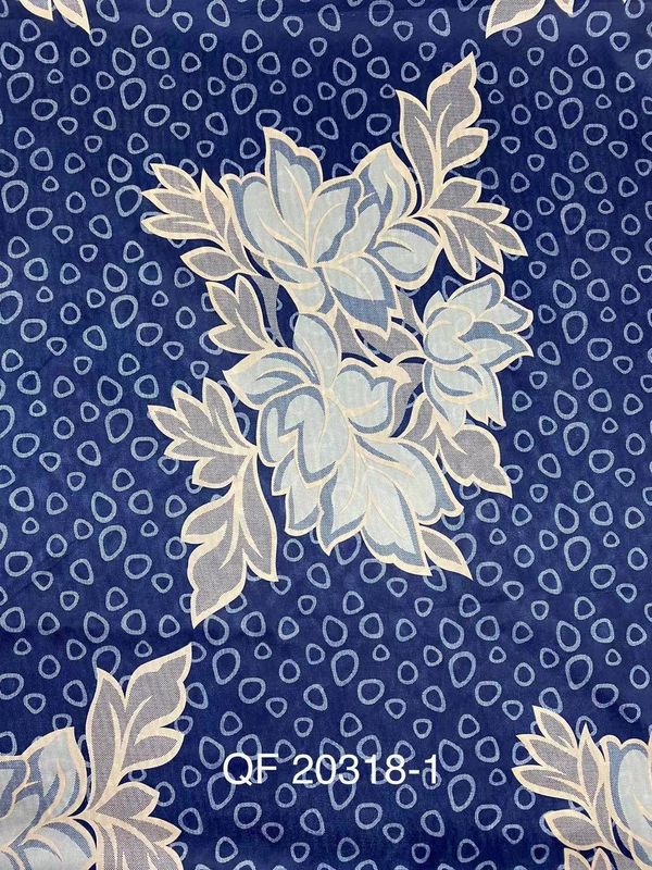 Color azul del punto del punto del estiramiento ignífugo de la tela 75gsm